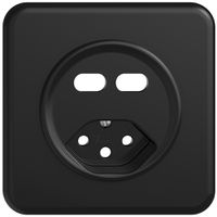 Kit de montage ENC Feller STANDARDdue pour prise USB 2×type C + type 13 noir