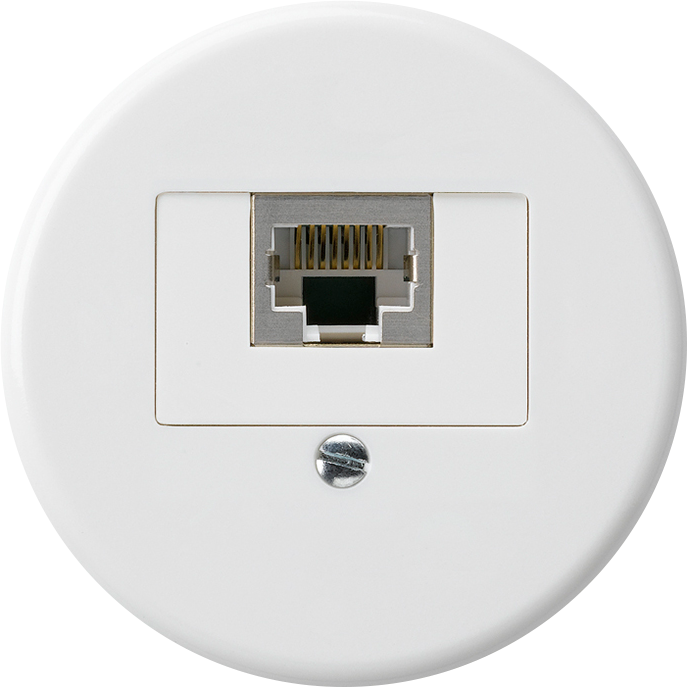 Einsatz zu UP-Dose basico 1×RJ45s weiss