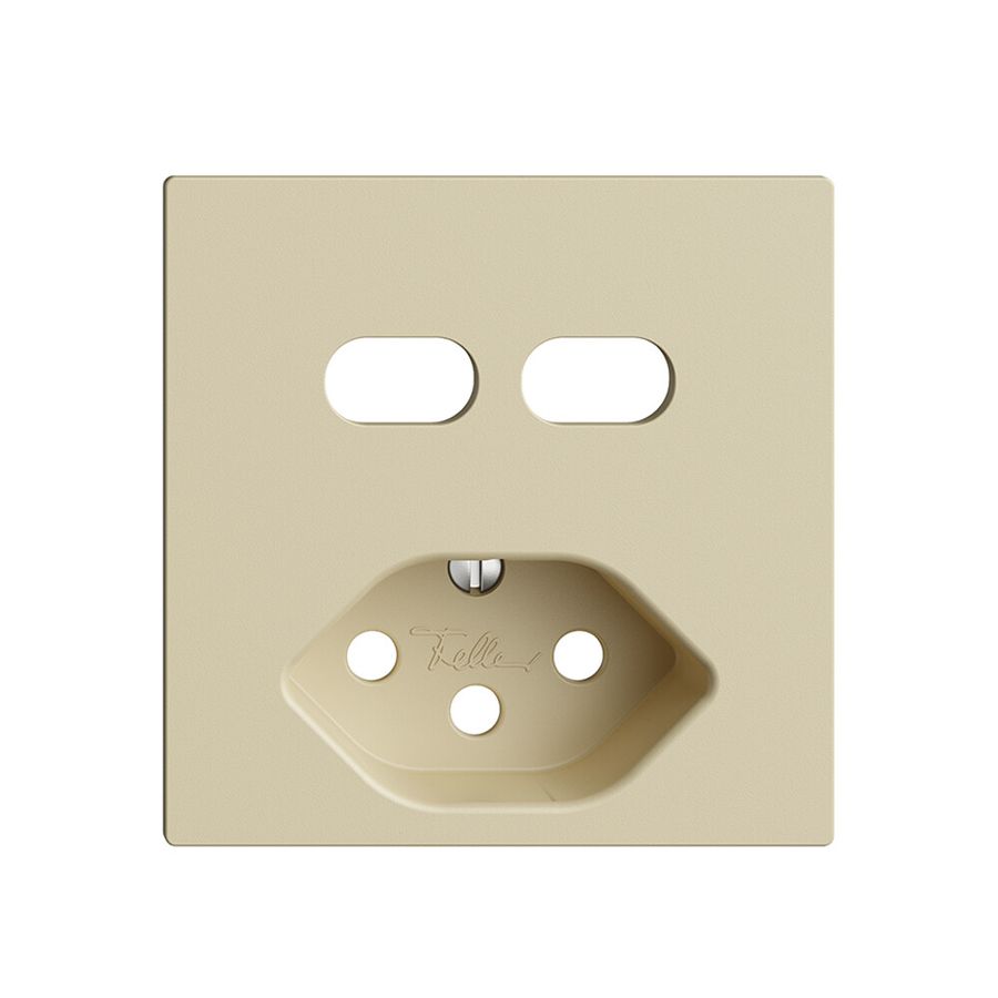 Montageset Feller EDIZIOdue für Steckdose USB 2×Typ C + Typ 13 vanille