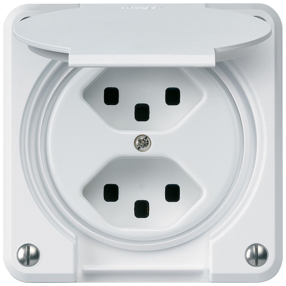 Prise ENC robusto 2×type 23 blanc