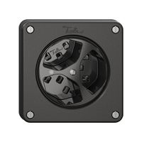 Steckdose NEVO, 3×T23, m.LED, schwarz