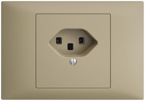 Prise INC EDIZIOdue T23 16A sand, bornes à vis