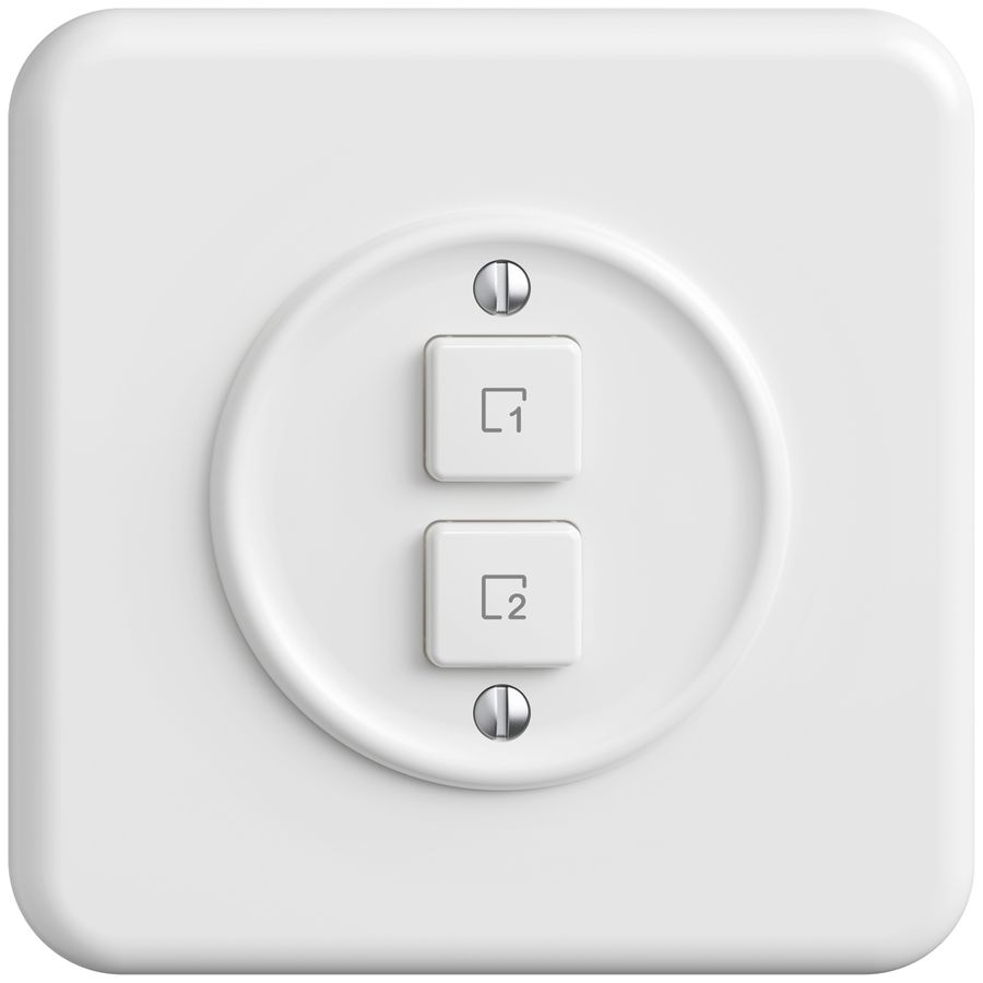 Comando per pulsante scena INC 2 scene vert./2T Sdue Wiser bianco