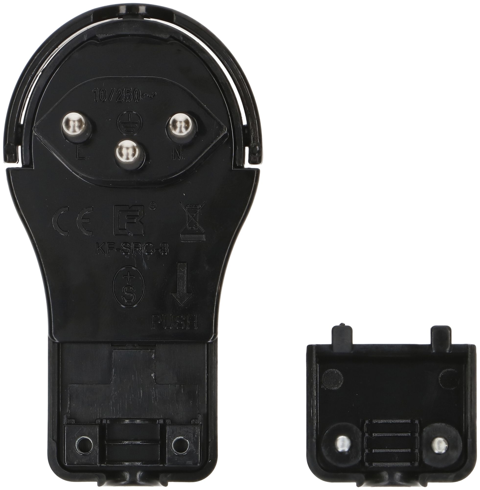 Winkelstecker Typ 12 MAX HAURI 230V 10A IP20 schwarz