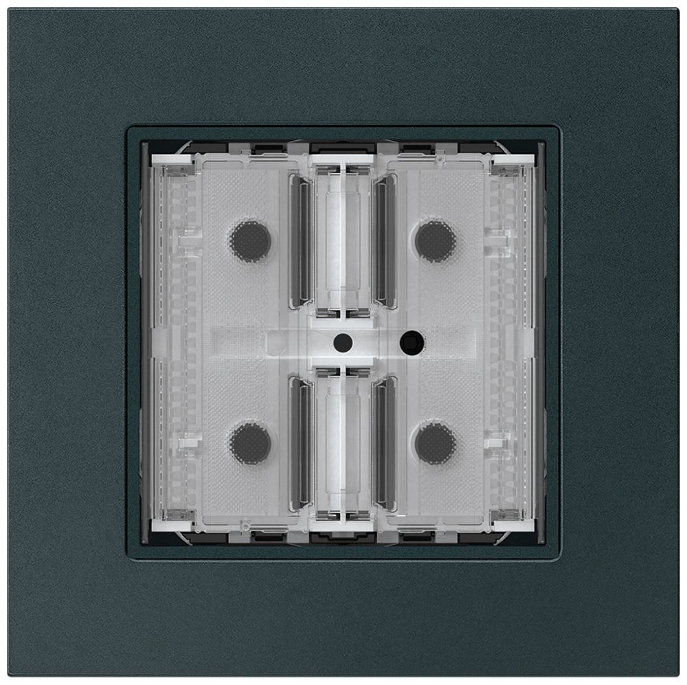 Poussoir KNX ENC KPR p.2×touches 4×points actionnables LED noir