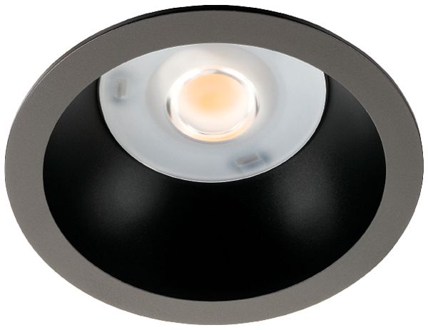 Downlight LED SG Rax Soft 150 15W 1530lm 830 IP20/44 65° DALI Ø166mm nero