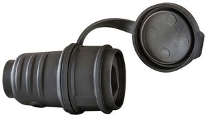 Kupplungssteckdose Typ 23 Brennenstuhl L+N+PE 16A 230V Gummi IP21 schwarz