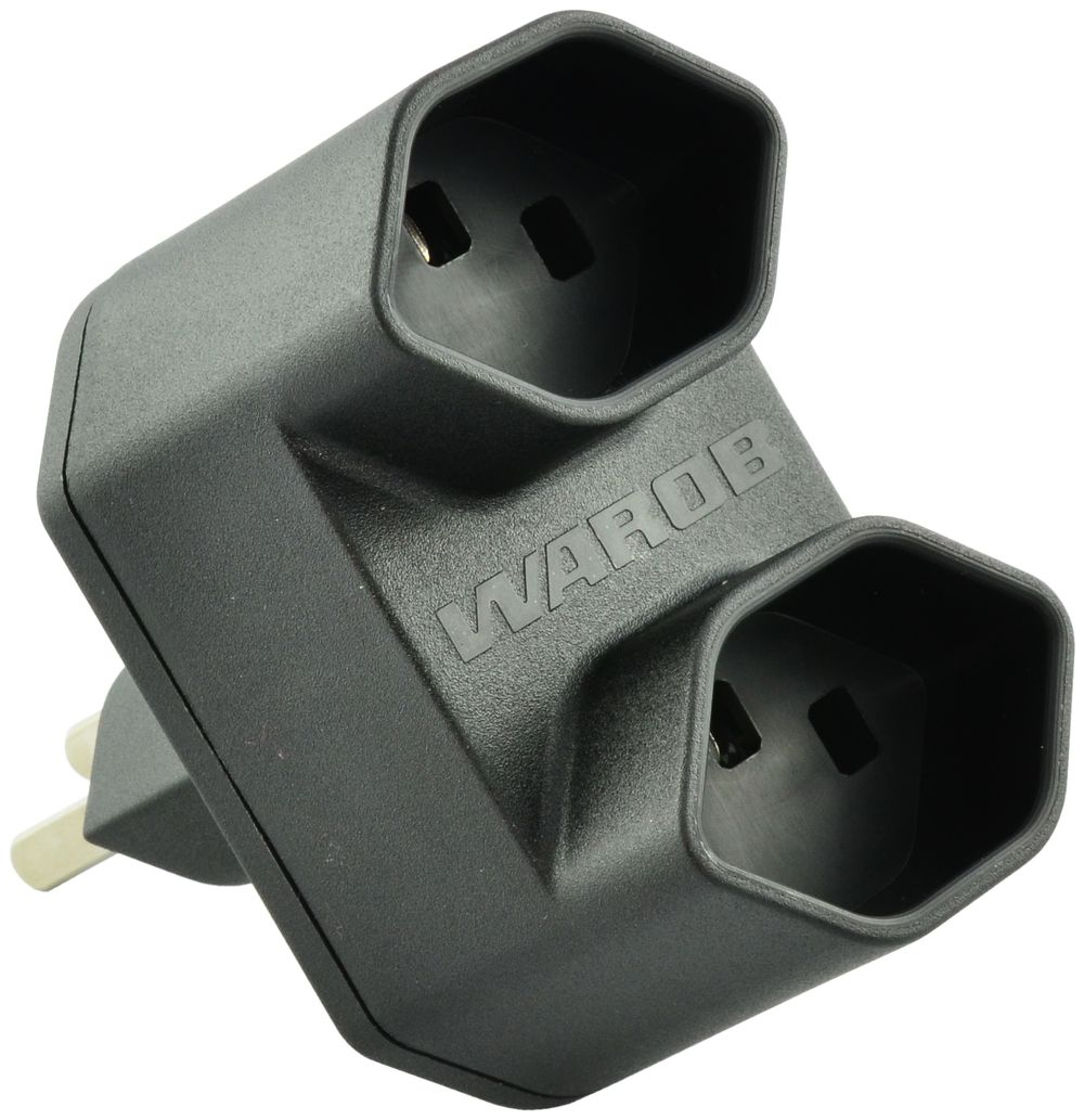 Fiche de dérivation Warob 2×T23 noir LNPE 250V 16A