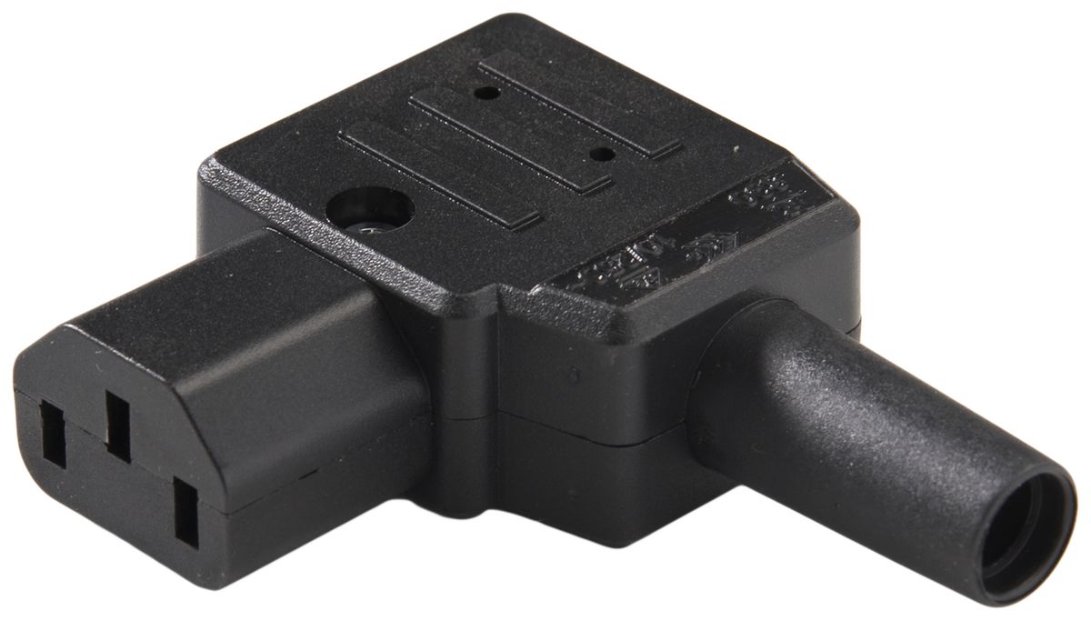 Apparatesteckdose Typ C13 ELBRO nach links 10A schwarz