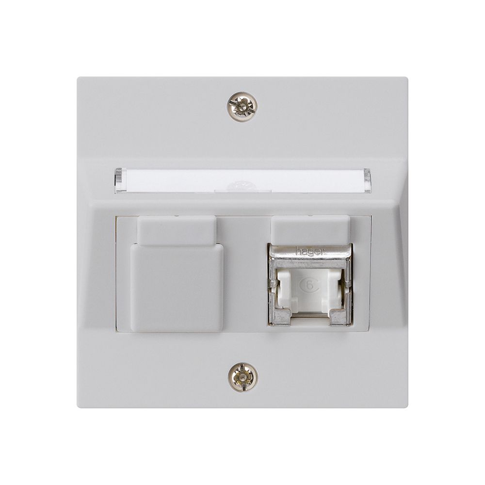 UP-Montage-Set kallysto A Kat.6 1RJ45/s hellgrau