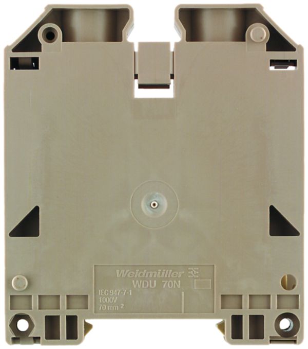 Borne de passage Weidmüller WDU N connexion à vis 70mm² TS35 beige