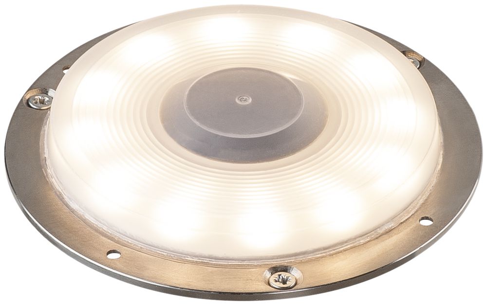 LED Bodenleuchte SLV BIG PLOT 5,5W, 3000K, 460lm, Ø124×16mm, Edelstahl 316