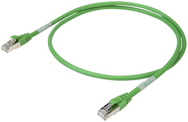 Câble patch RJ45 WAGO 756-1250, cat.6A S/FTP, LSZH, vert, 10m