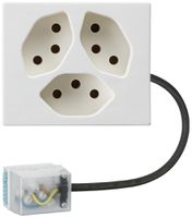 Prise INC FLF 3×type 13 L3 blanc pour câble plat Ecobus power