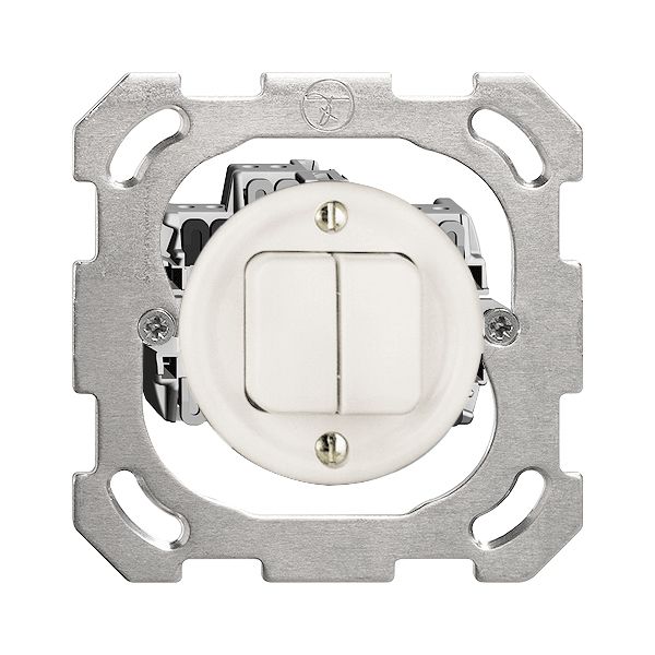 Interrupteur poussoir ENC 1/3+3/1L blanc FH