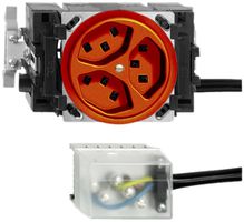 EB-Steckdose 3×T23 16A orange 53mm L1 FH für Ecobus power