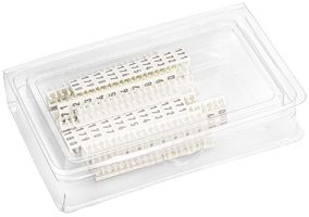 Bezeichnungsschildchen Hager L1/L2/L3/N/PE, 25 Streifen