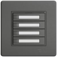 Poussoir KNX RGB ENC EDIZIO.liv SNAPFIX® capteur temp.s.LED étiqu.4× comm.1T grf