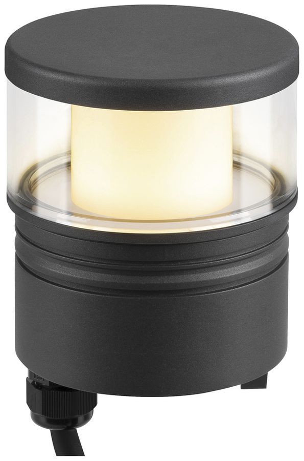 Testa d.lampa.LED SLV M-POL S Clear DALI 19W 890lm 927/930 IP65 Ø120.9mm antr.