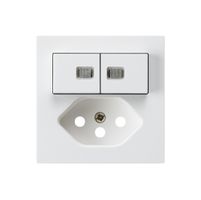 Frontset kallysto 60×60 weiss mit 2 Linsen für Kleinkombi S1/T13