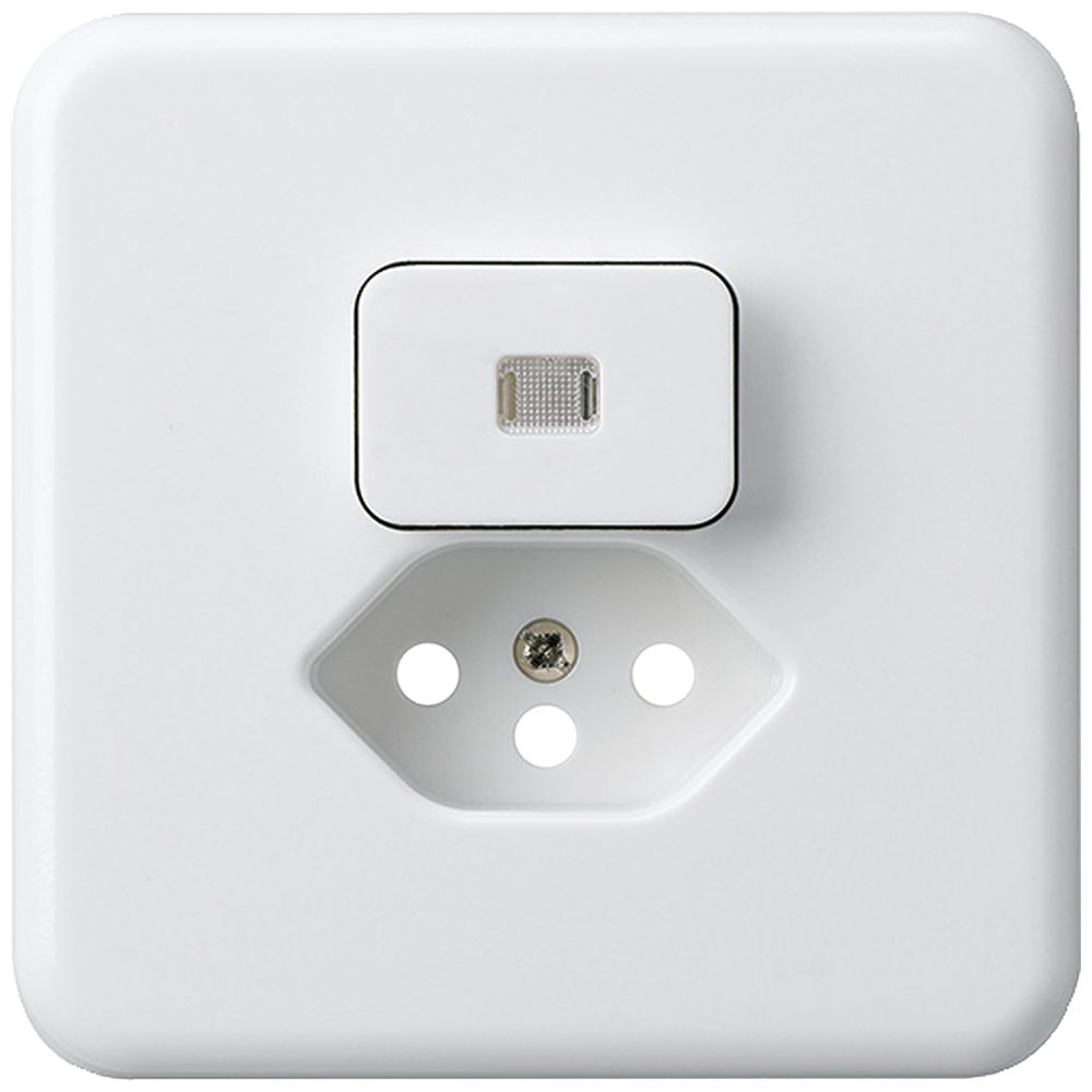 Kit frontale INC basico 86×86 bianco lente per combinazione grd.I S3/T13 p.BOMI