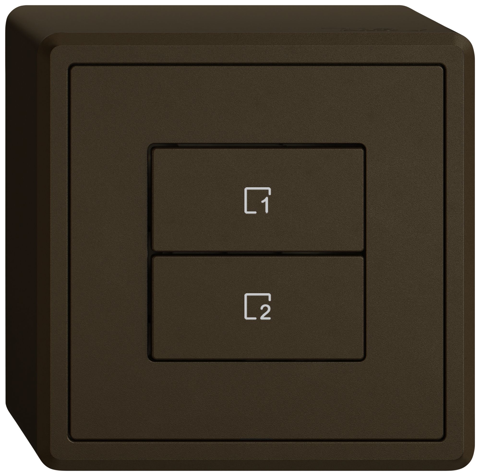 Poussoir scènes AP EDIZIO.liv Wiser SNAPFIX® 2 scènes 2 touches br