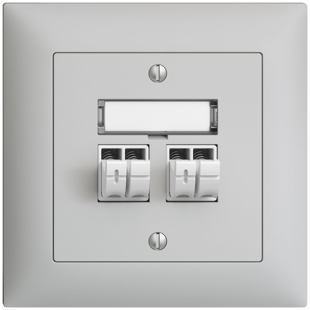 UP-Audiodose Push Type EDIZIOdue FMI, 2×, Beschriftungsset, hellgrau