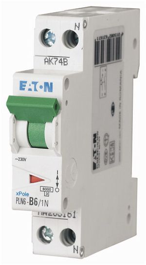 Leitungsschutzschalter Eaton B/6A 1P+N 6kA 1TE