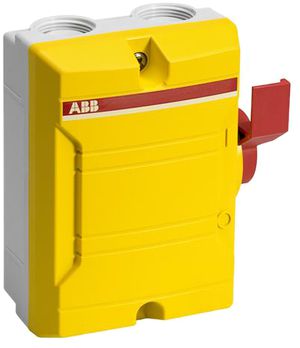AP-Anlageschalter ABB 4-polig 16A 400V gelb-rot
