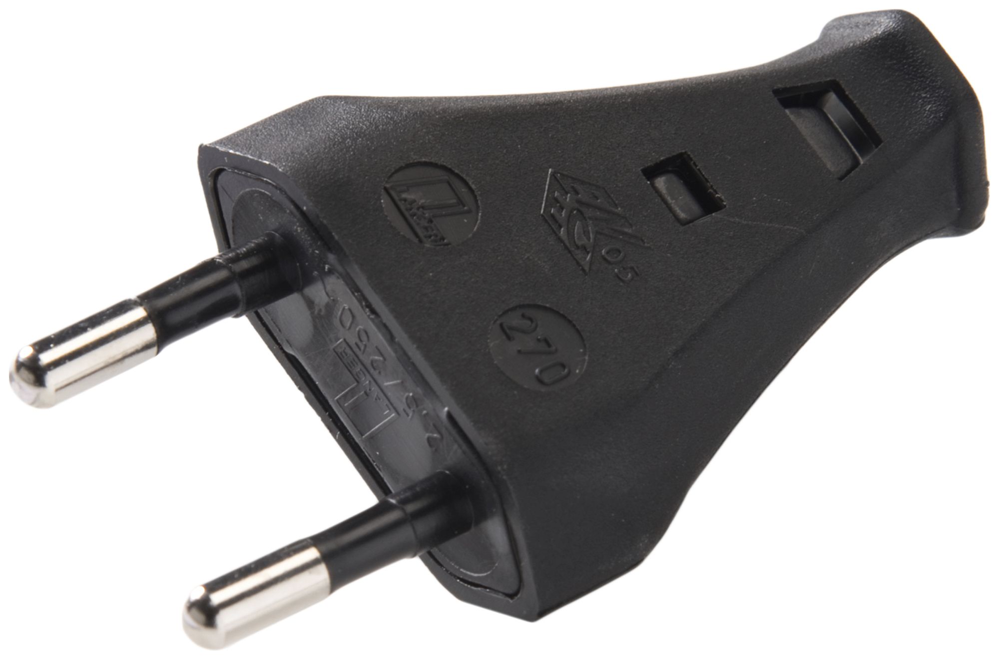 Fiche type T26 ELBRO 2L 2.5A 250V 2×0.5…0.75mm² noir