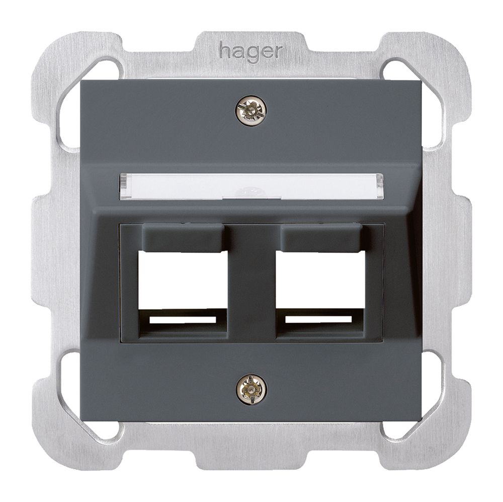 Kit de montage ENC kallysto 2×Keystone anthracite avec plaque de fixation