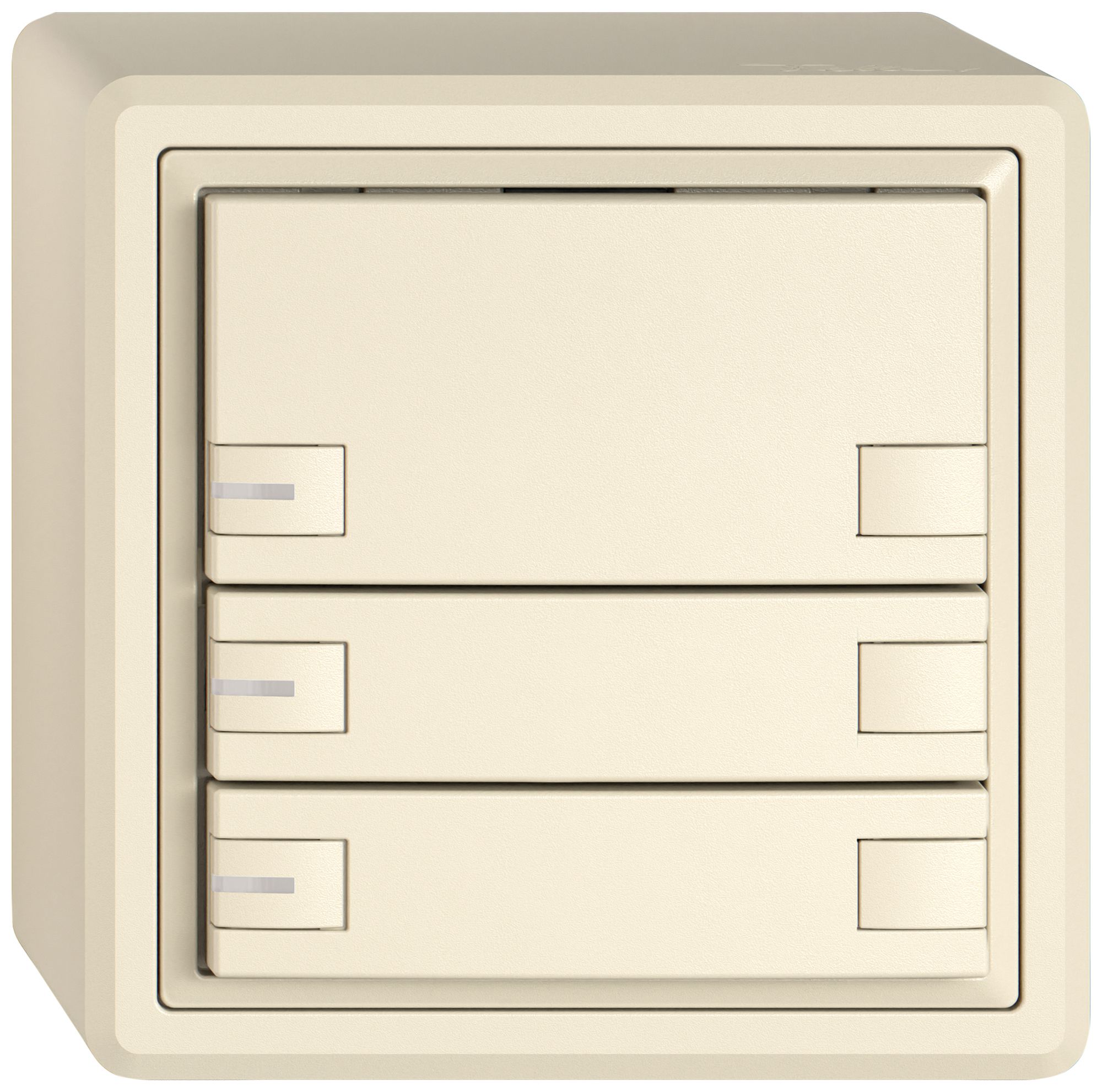 AP-Universaltaster EDIZIO.liv UNI SNAPFIX® m.LED RGB 3× 2-Tbed.cr