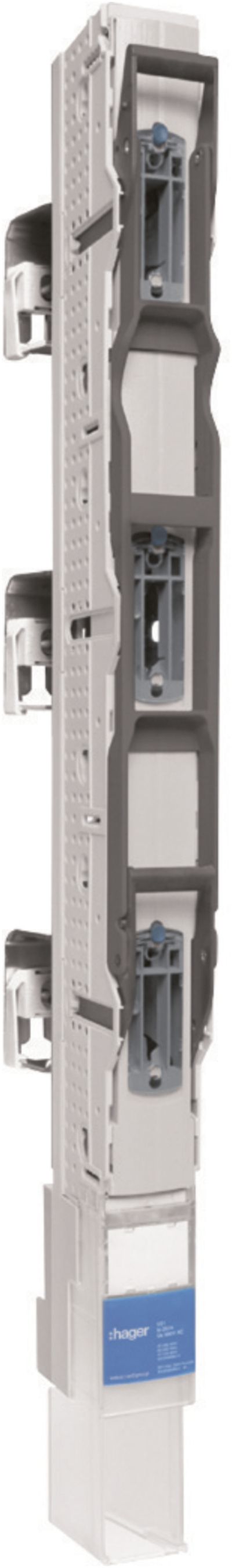 NHS-Lastschaltleiste weber.vertigroup 3P DIN00 160A SaS 185mm Anschl.hoch rostf.