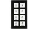 Poussoir KNX RF+ ENC MDT RF-GTT8S.01 8t/8a LED temp actionneur 2-can verre noir