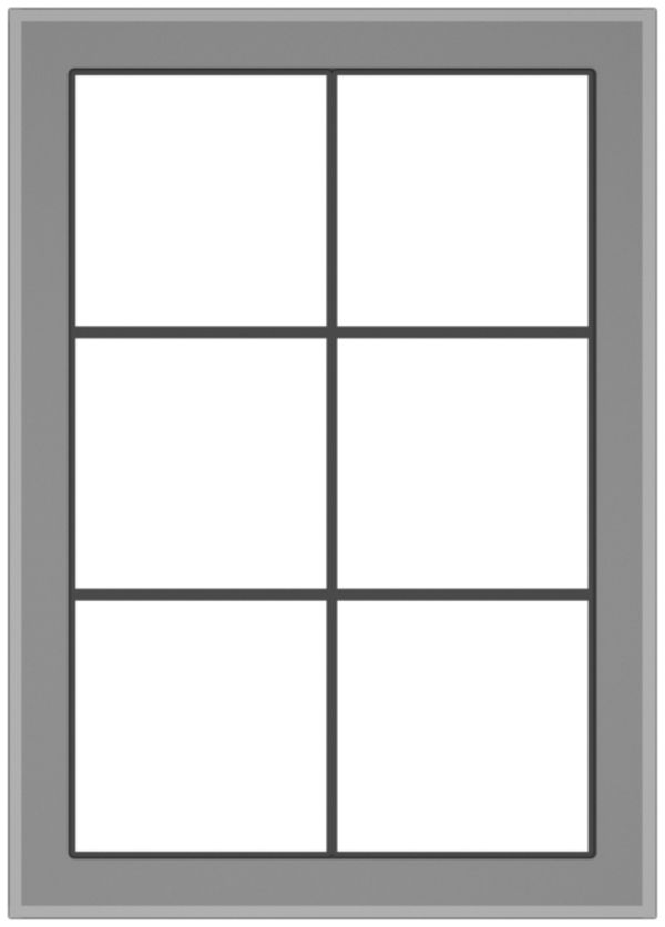 UP-Kopfzeile für Kombination 3×2 SIDUS Glas-grau