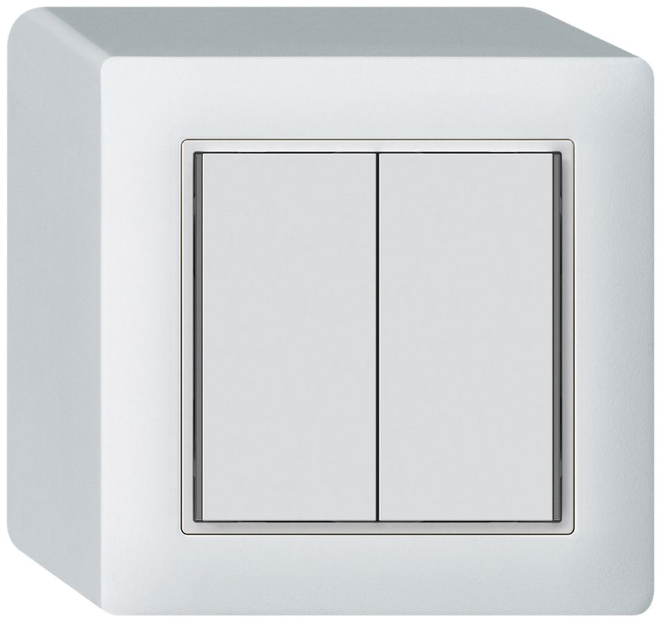 Poussoir KNX AP KAL 2×touches 4×points actionnables LED blanc