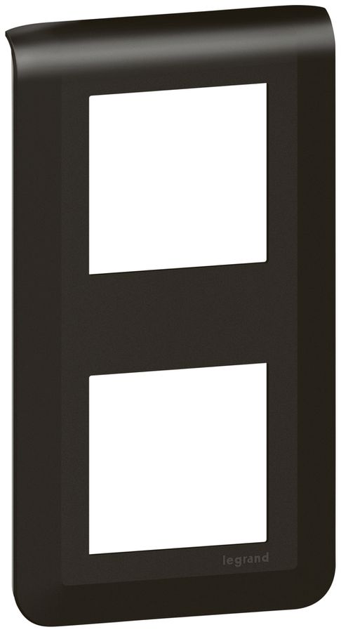 Abdeckrahmen MOS 2×2 Module vertikal schwarz matt