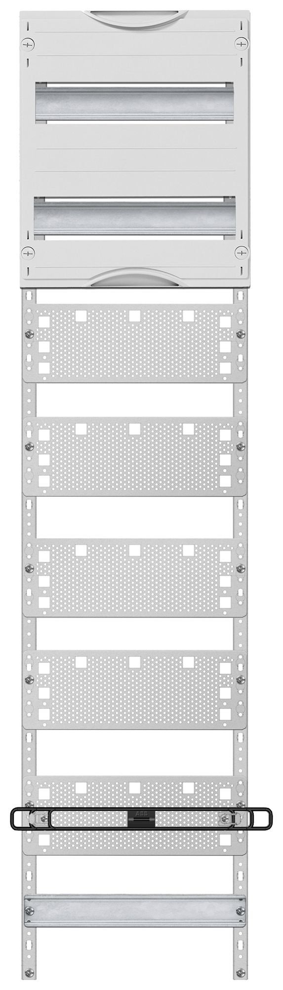Panneau Media ABB, a.2 rangées DIN, hauteur pose 1, 5 rangées, p. distributeur