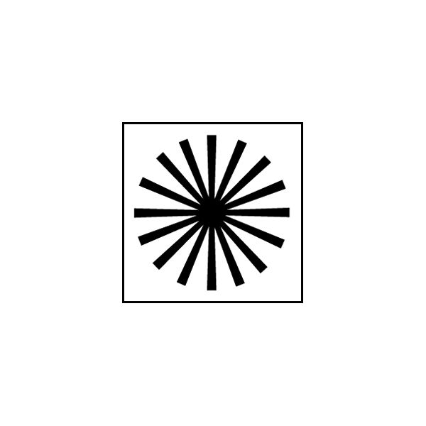 Foglia pos.simbolo 'raggie' EDIZIOdue nero 42×42 per lamp.LED