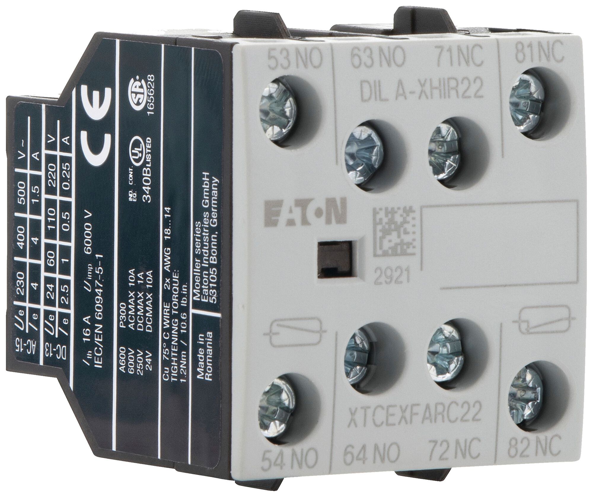 Hilfsschalter Eaton DILA-XHIR22 2NO 2NC 4A Schraubanschluss