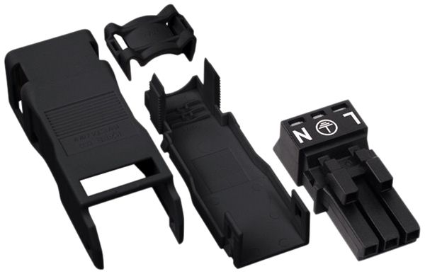 Boccola WINSTA MINI 3L con serra-cavo per scatola, nero