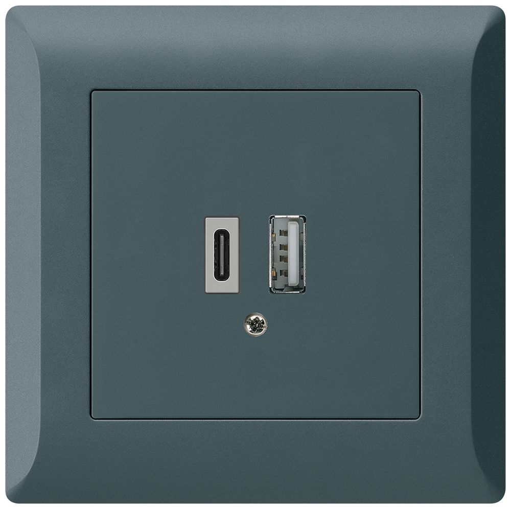 Prise de charge USB ENC kallysto.line 18W PD 1×type A 1×type C anthracite