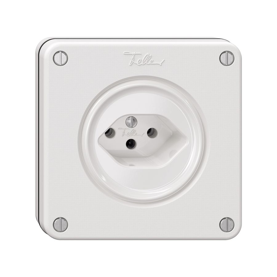 Presa NUPU NEVO, 1×T13, bianco