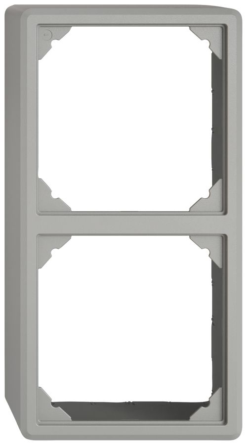 AP-Kappe EDIZIO.liv SNAPFIX® für 2 Apparate GX.54.A hellgrau