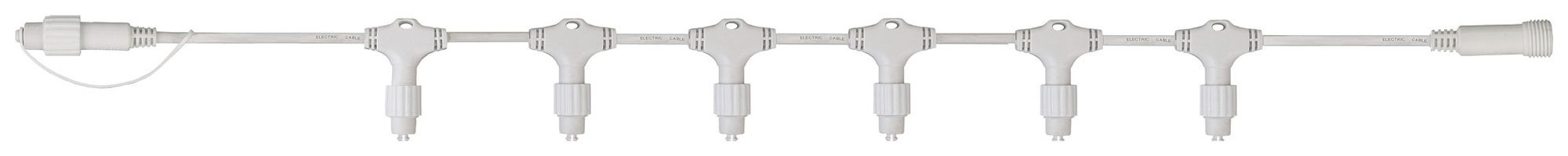 Verteilerkabel System LED Extra, 2m, weiss, mit 8 Schraubabgängen