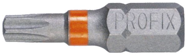 Bit Torx-Schraube PROFIX T20×25mm 1/4" Markierung orange