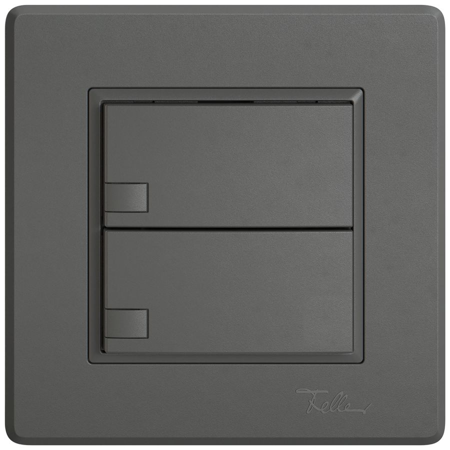 Poussoir universel ENC EDIZIO.liv UNI SNAPFIX® s.LED 2× comm.1T grf