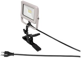 LED-Strahler WORKLIGHT 10W 1000lm silber mit Klammer und Kabel 3m IP65