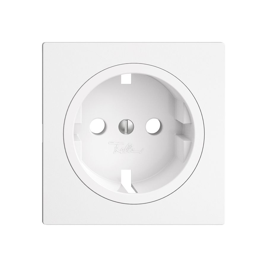 Frontset Feller EDIZIOdue für Schuko-Steckdose 60×60mm weiss
