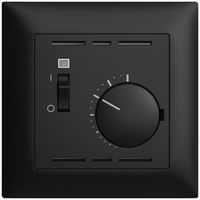 UP-Raumthermostat EDIZIOdue schwarz mit Schalter